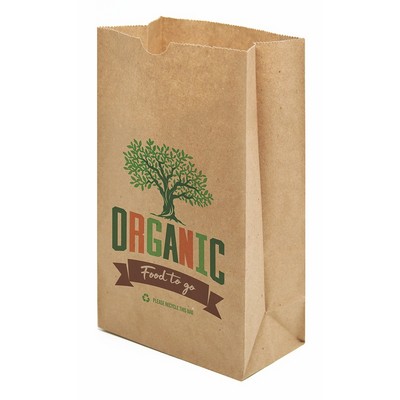 6" X 11.0625" X 3.625" Full Color SOS Kraft Paper Bags