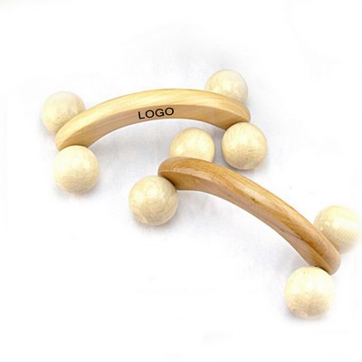 Wooden 4-wheel Full Body Massager