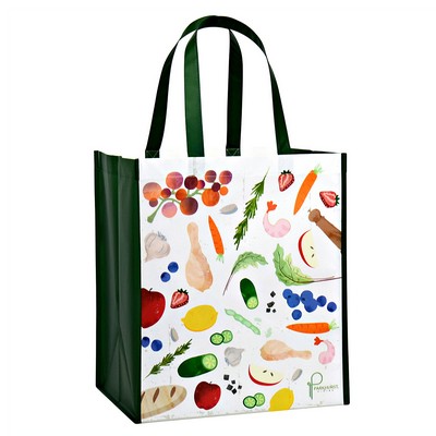 Custom 120g Laminated Non-Woven PP Tote Bag 13"x15"x10"