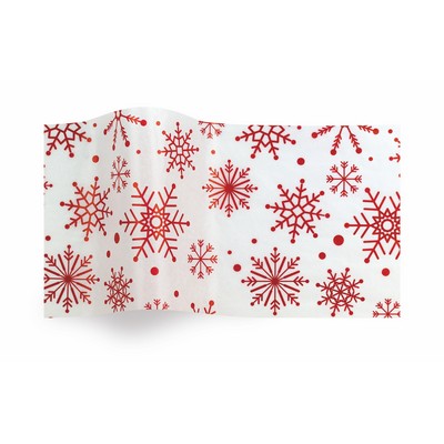 Season's Greetings Spiraling Snowflakes Wrapping Tissue (20"x30")