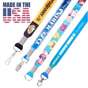 USA Made 3/4" Full Color Lanyard