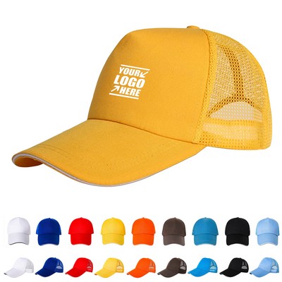 5 Panels Sports Baseball Cap w/Mesh