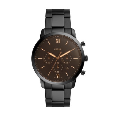 Fossil Neutra Chrono Men's Black Stainless Steel Dress Watch