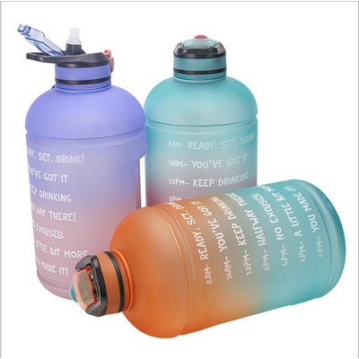 Large 1 Gallon Motivational Water Bottle Leakproof BPA Free Tritan Sports Water Jug