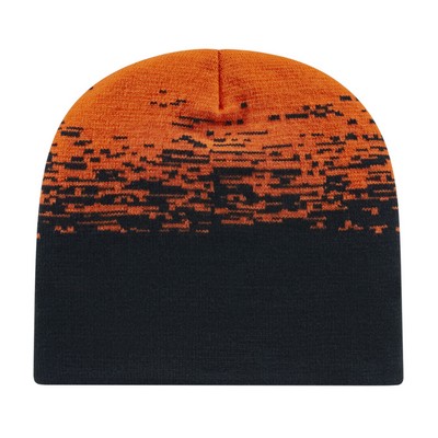 Cap America® 9" Static Pattern Knit Beanie (Embroidery)