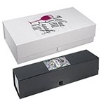 Double Bottle Rigid Magnetic Full Color Imprinted Wine Box (13 1/2"x7"x3 1/2")