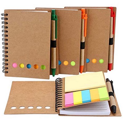 Kraft Paper Cover Spiral Notebook Lined