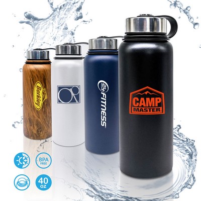 HYDRATE 40oz Stainless Steel Vacuum Bottle