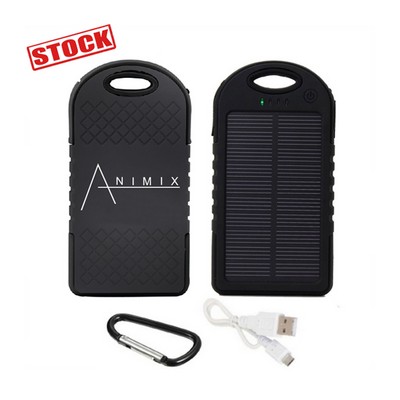 4000mAh Solar Power Bank Charging - FCC/RoHS/UL/Prop 65 Compliant