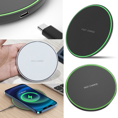 4¡° Dia Qi 15W Ultra-Thin Round Wireless Fast Charging Pad