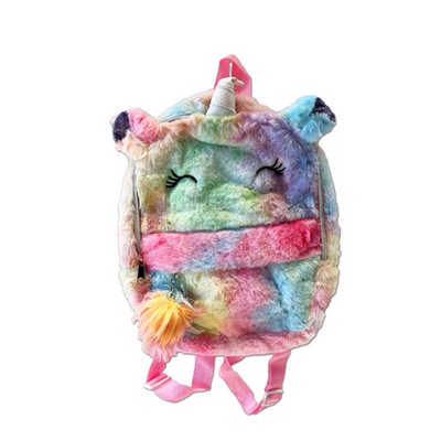 Custom Plush Rainbow Unicorn Backpack