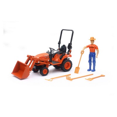 Kubota® Compact Tractor W/ Front Loader & Figure (u)