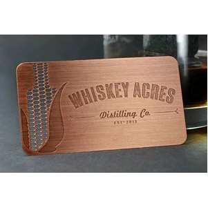 Copper Finish Metal Business Cards