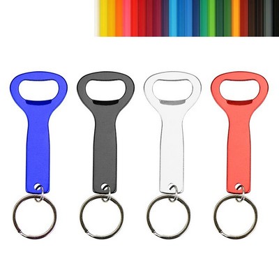 Flat Aluminum Bottle Opener Keychain