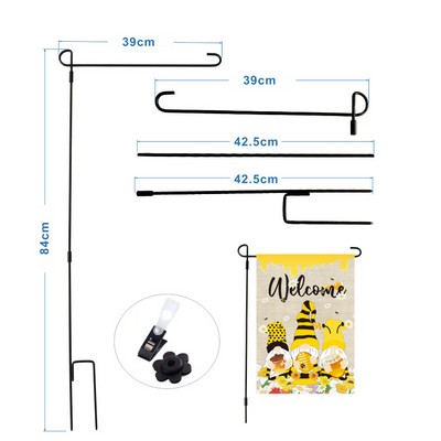 Garden Flag Stand Holder Pole with Flag Clip For House Flags Decorative Flags Yard Flags