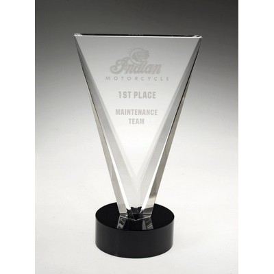 Triumph Crystal Award, 8"H