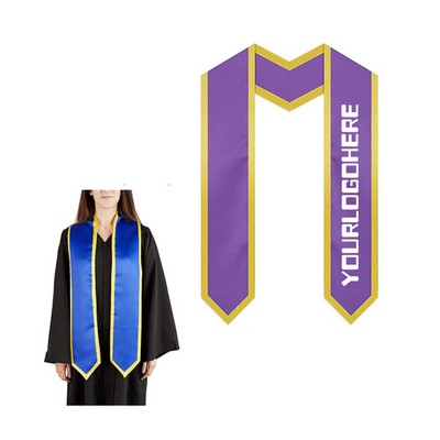 Unisex Two Tone Graduation Stole Sash