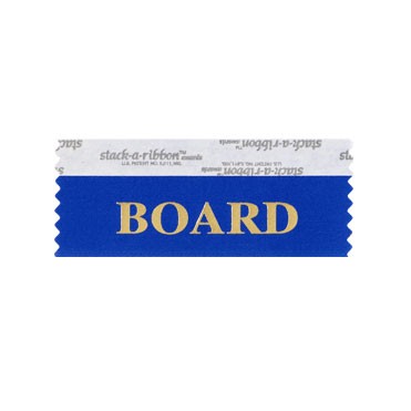 Board Stk A Rbn Blue Ribbon Gold Imprint