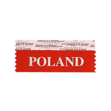 Poland Stk A Rbn Red Ribbon Silver Imprint