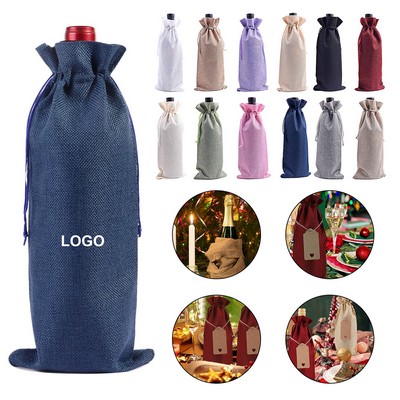 Drawstring Wine Bottle Bag