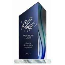 Large Aqua Blue Peak Award