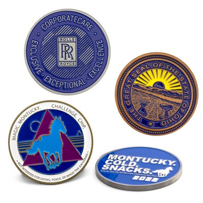 Custom Die Struck Challenge Coin Economy Iron (1-1/2")