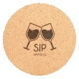 4" Round Cork Coaster