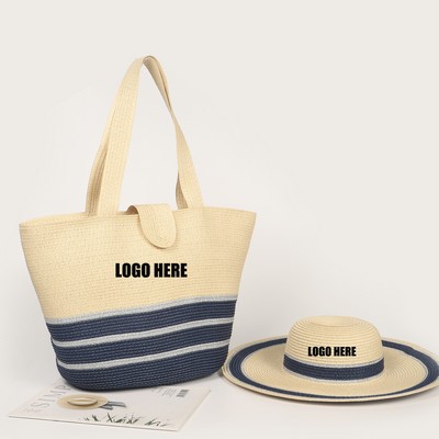 Straw Hat &Bag Set