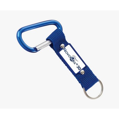 3/4" Custom Lanyard Keychain w/ Aluminum Carabiner