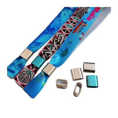 1/2" Sublimated Ribbon Fabric w/ Aluminum Lock Reusable Event Wristbands