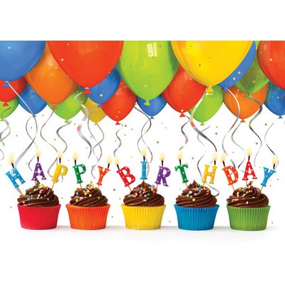 Cupcakes & Balloons Celebration Greeting Card