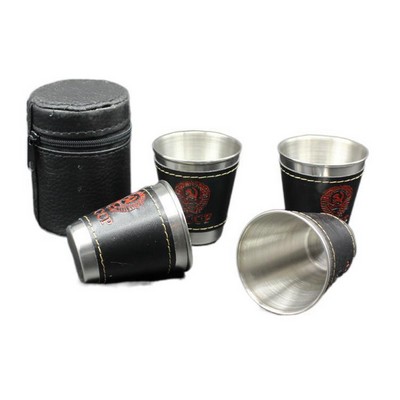 70 ml Stainless Steel Wine Shot Glass 4 Pcs Set