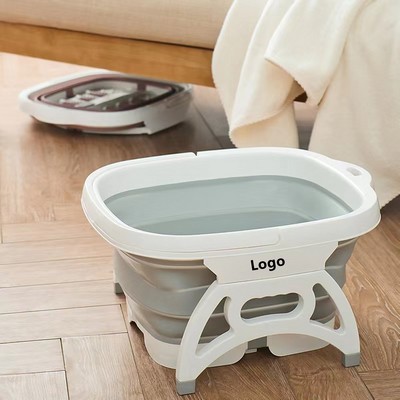 Collapsible Foot Soaking Bath Basin with Foot Callus Remover And Massage Rollers