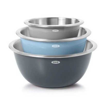 OXO Good Grips 3pc Stainless Steel Mixing Bowl Set