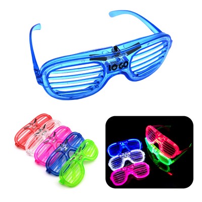 Led Light Up Glasses Flashlight Shutter Shades