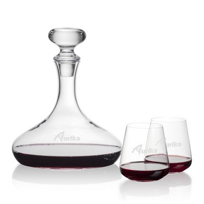 Stratford Decanter & 2 Breckland Stemless Wine