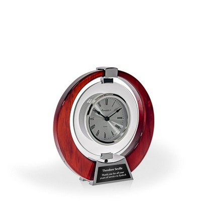 Hora Rosewood Swivel Desk Clock