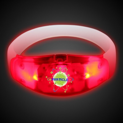 Sound Activated Red LED Stretchy Bangle Bracelet(Digi-Print)