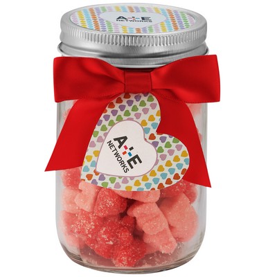 12 Oz. Mason Jar with Candy Confections - Sugar Bears