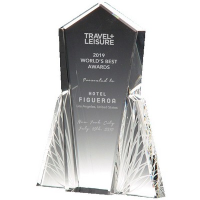 Wings of Journey Crystal Award, 10"H