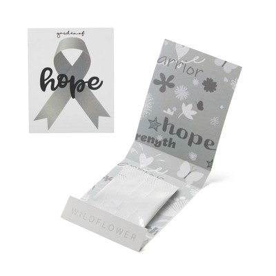 Gray Ribbon Garden of Hope Matchbook