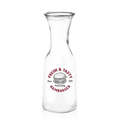 34 oz. Clear Glass Carafe (2 Color Imprint)