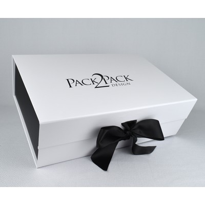 Magnetic Closure Gift Box with Satin Ribbon (14" x 9.5" x 4.5")