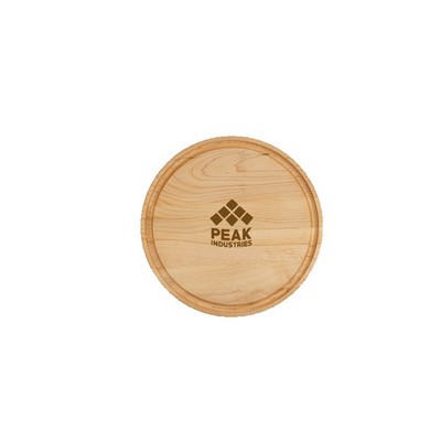 Small Round Maple Cutting Board with Juice Groove 10-1/2"x3/4"