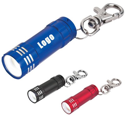 LED Aluminum Flashlight With Key Chain