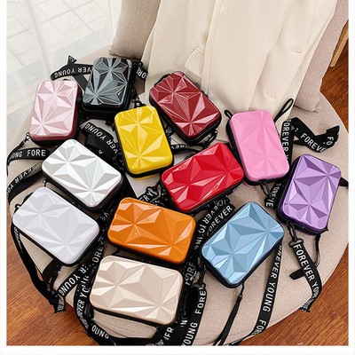 Hard Shell Cosmetics Case Bag for Toiletry Water resistant Crash Proof Hard Shell Mini Crossbody Bag