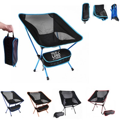 Outdoor Portable Folding Chair With Storage Bag