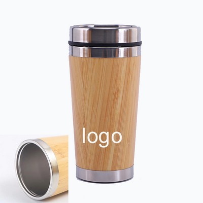 15oz Bamboo Shell Auto Tumbler