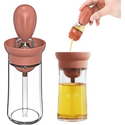 2 in 1 Glass Oil Dispenser w/ Brush