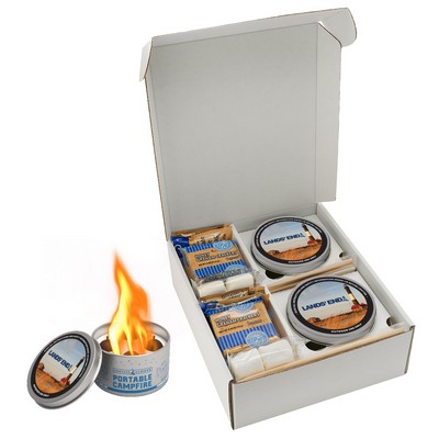 S'mores Party Pack featuring Endless Summer® Portable Campfire w/ Custom lid label (Fudge)